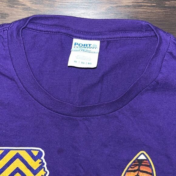 LSU Tigers eye of the tiger Mardi Gras school college team shirt XL New Orleans - Picture 2 of 3